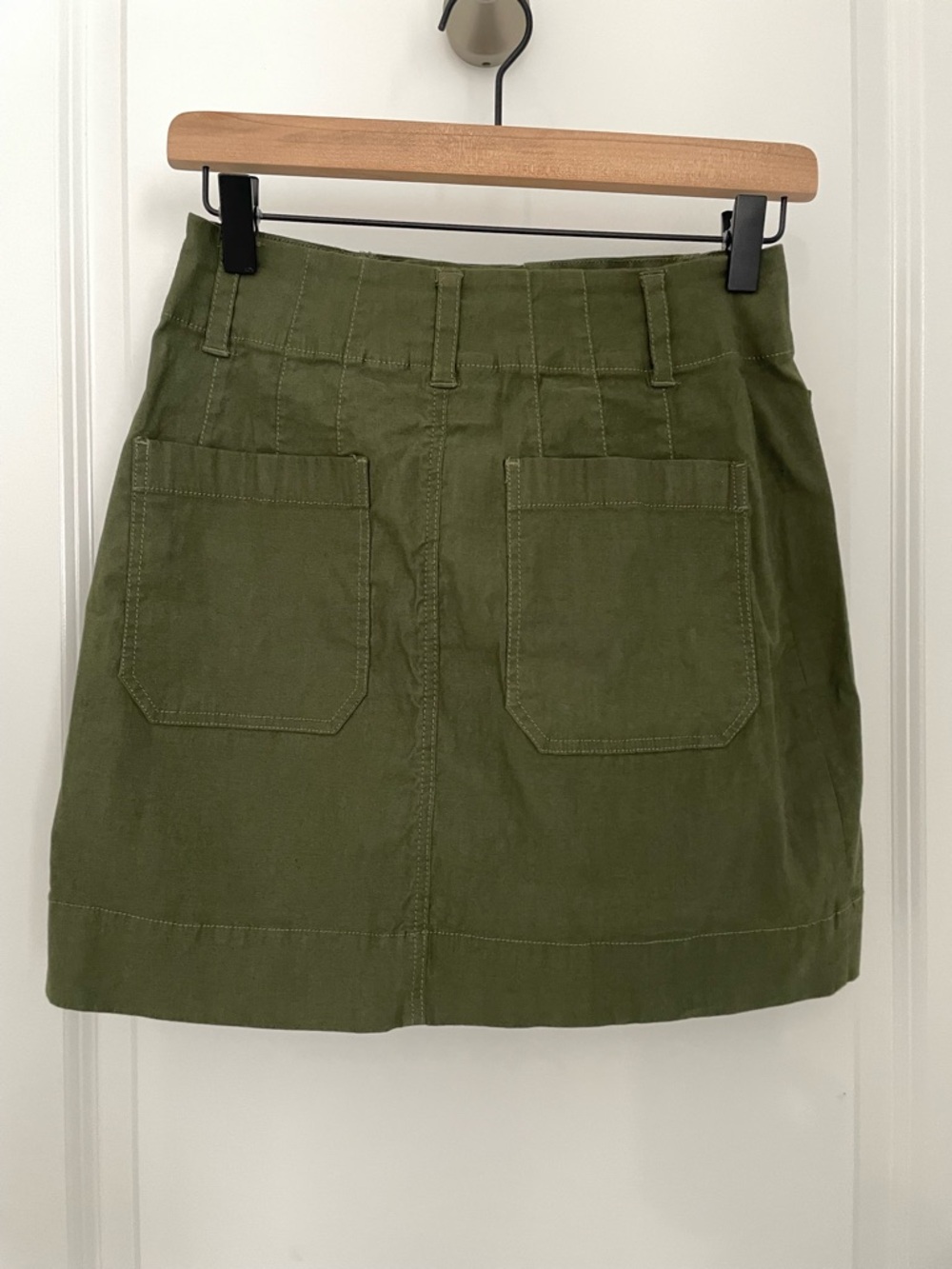 Anthropologie Colette Skirt Maeve Mini Edition Olive Green Utility Casual. 22 - Picture 6 of 8